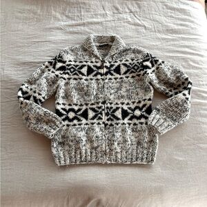 Wool Handmade Cowichan Style Cardigan